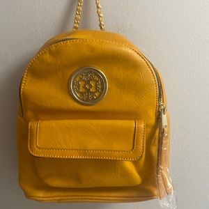 SAM & HADLEY Vegan Mini Backpack, Mustard